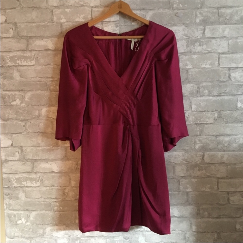 BCBGMaxAzria Runway Raspberry Silk Mini - Picture 2 of 10